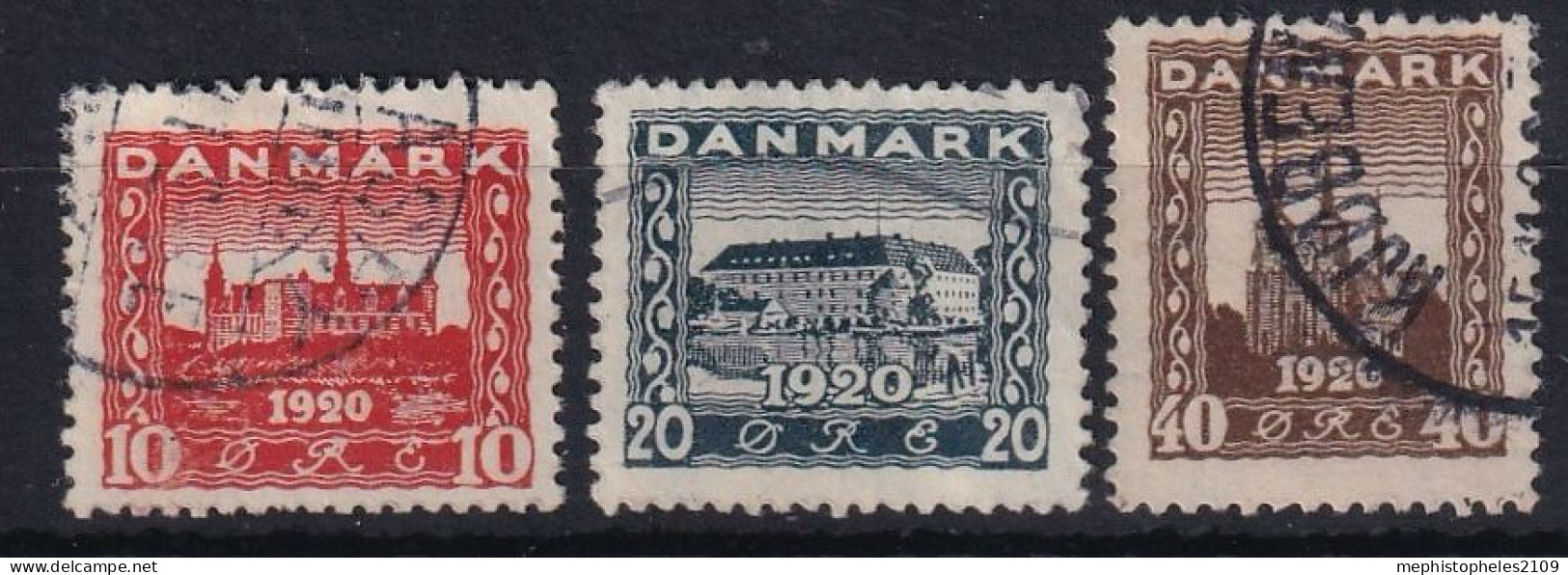 DENMARK 1920 - Canceled - Mi 110-112 - Gebraucht