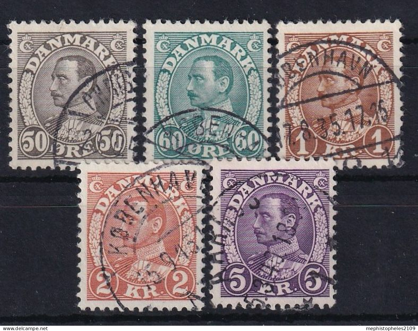 DENMARK 1934 - Canceled - Mi 210-214 - Gebraucht