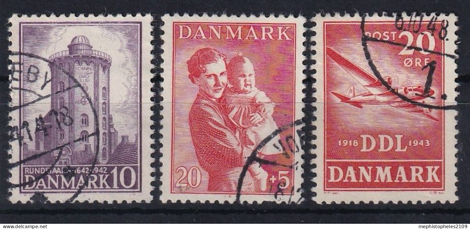 DENMARK 1942/43 - Canceled - Mi 278-280 - Gebraucht