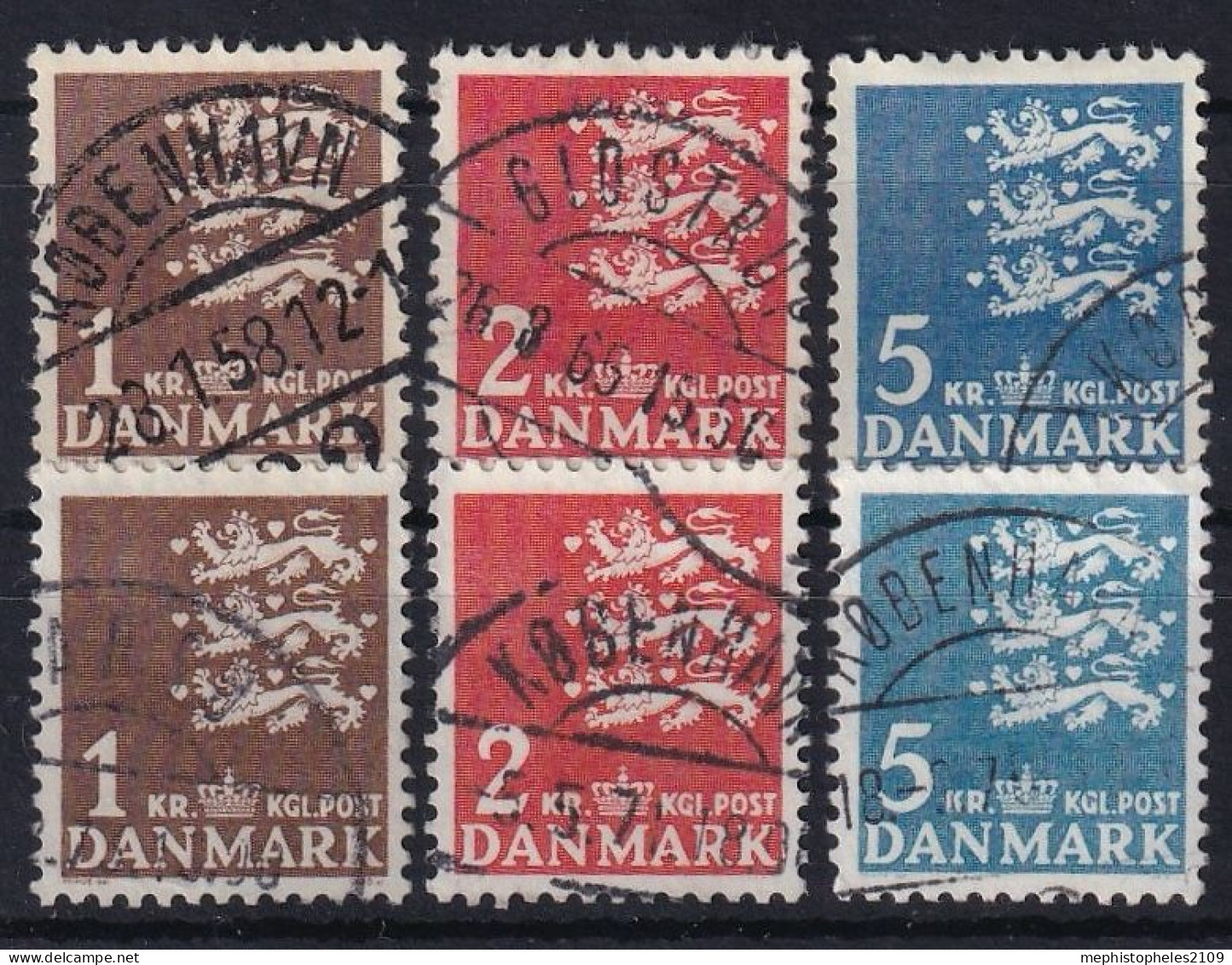 DENMARK 1946 - Canceled - Mi 289x-291x, 289y-291y - Gebraucht