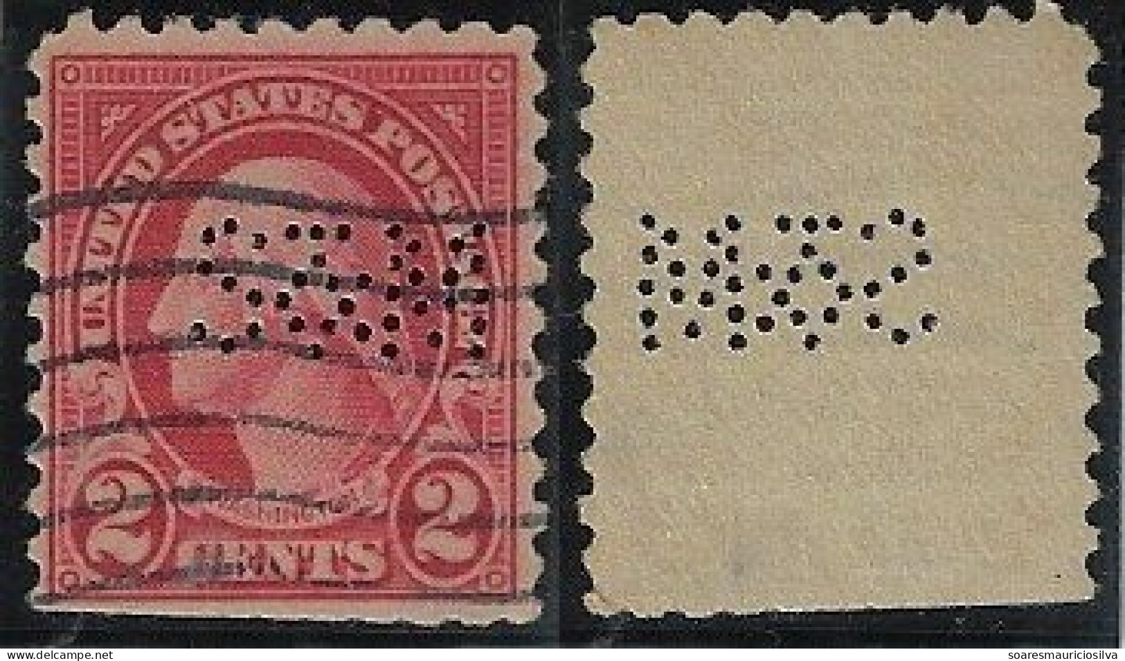 USA United States 1902/1933 Stamp With Perfin S&M By Spaulding & Meinch From Chicago Lochung Perfore - Perforés