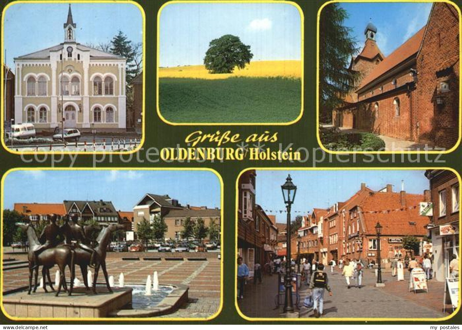 72573534 Oldenburg Holstein Pferdedenkmal Rathaus St Johannis Oldenburg In Holst - Oldenburg (Holstein)
