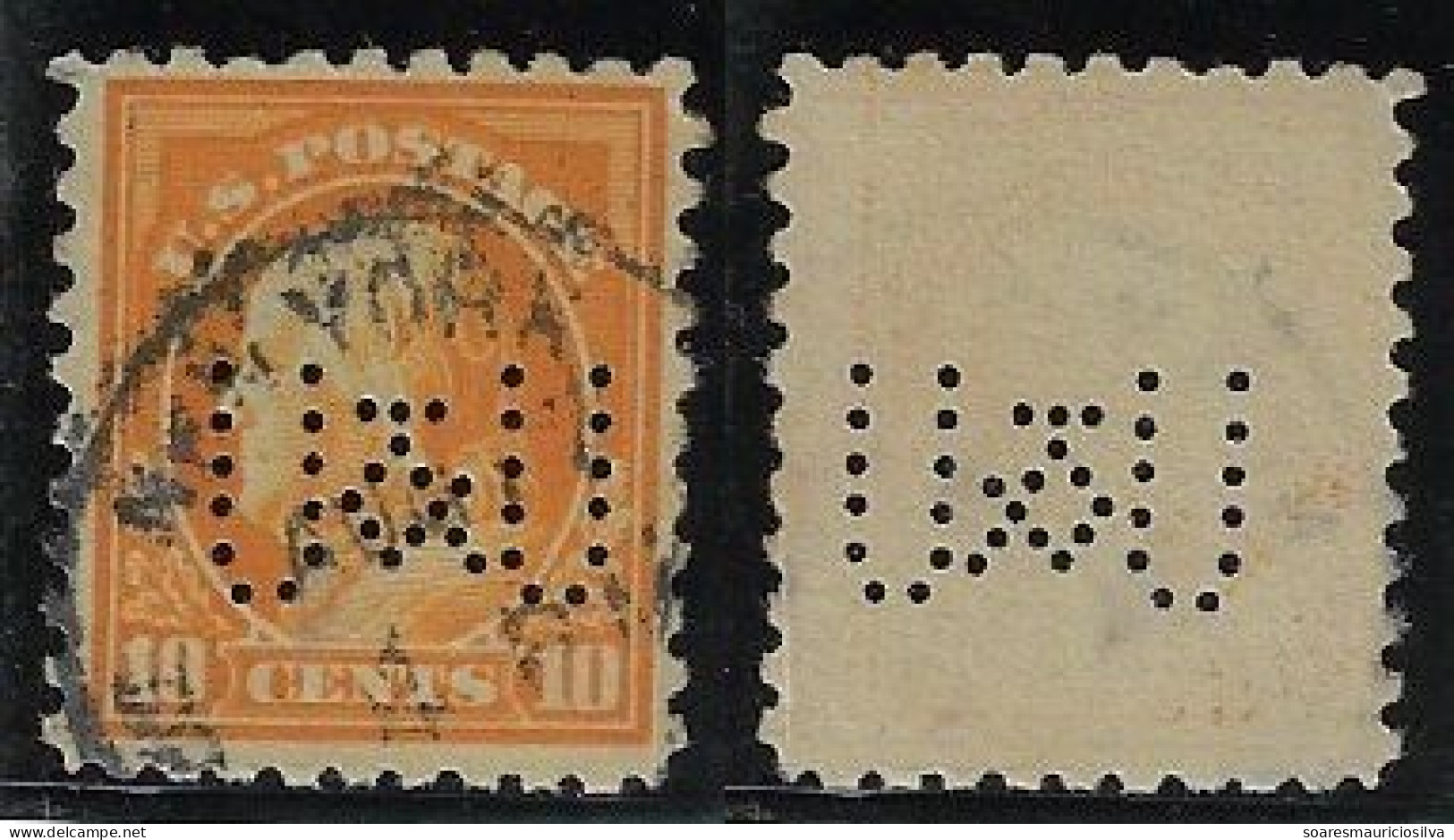 USA United States 1914/1922 Stamp With Perfin U&U By Underwood & Underwood From New York Lochung Perfore - Perfins