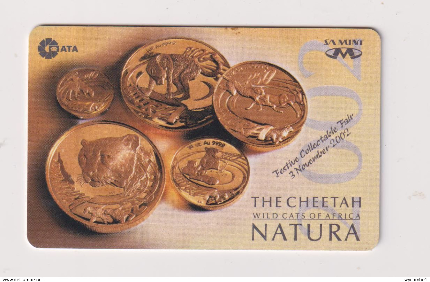 SOUTH  AFRICA - Cheetah On Coins Chip Phonecard - Suráfrica