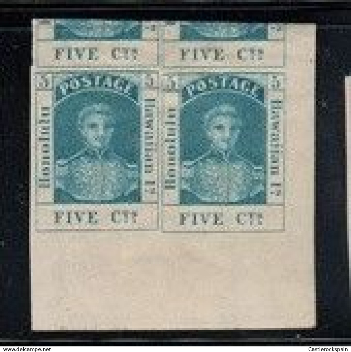 O) 1868  HAWAII -  HONOLULU. ERROR,   KING KAMEHAMEHA III , 5c Blue. BLOCK MNH - Hawaii