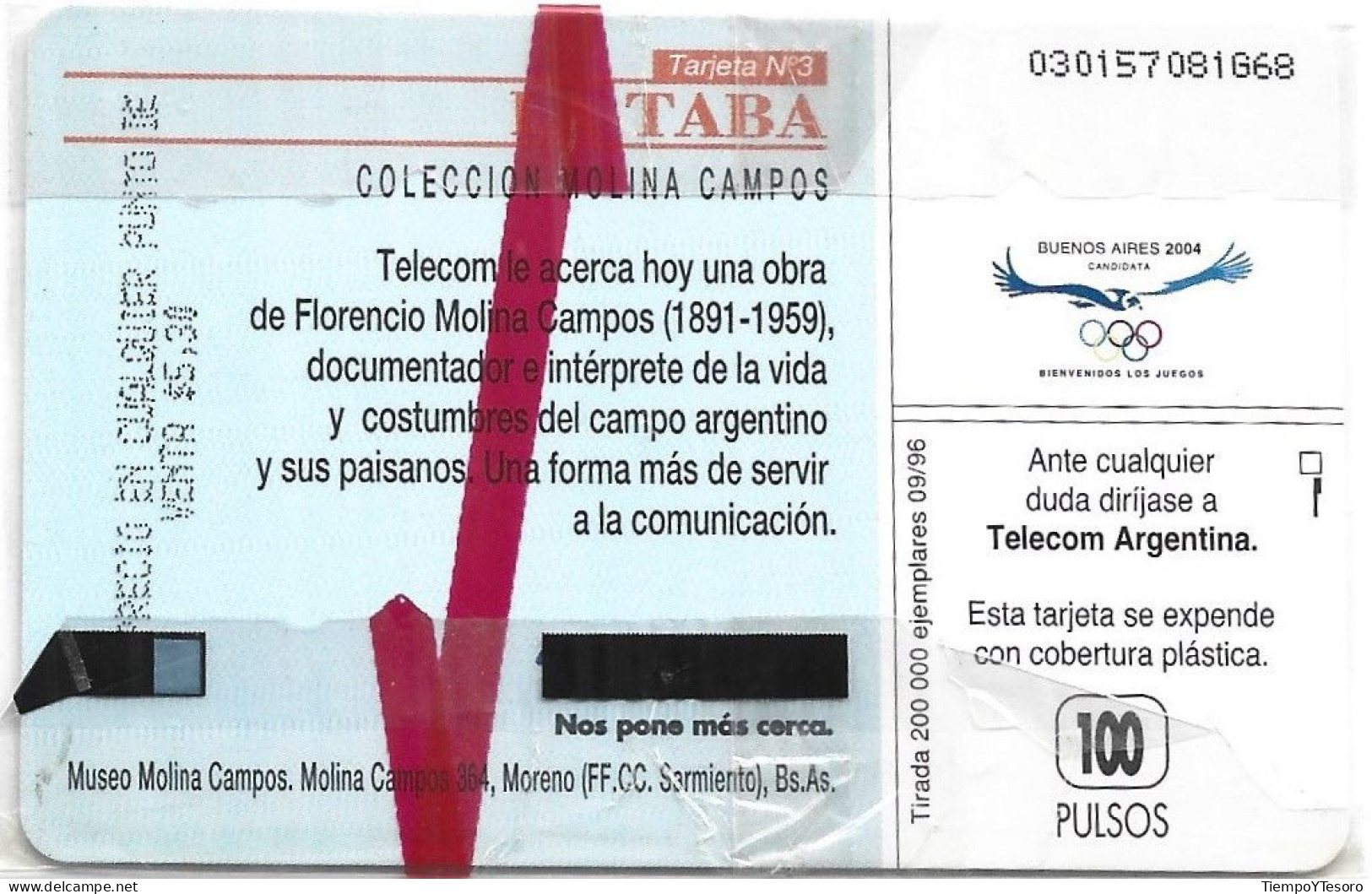 Phonecard - Argentina, Gauchos 2, Telecom, N°1069 - Argentina