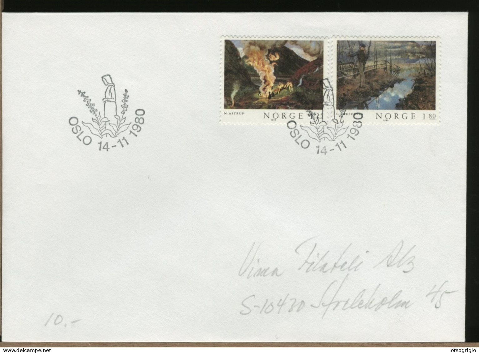 NORVEGIA - NORGE - FDC 1980 -   OSLO - FDC