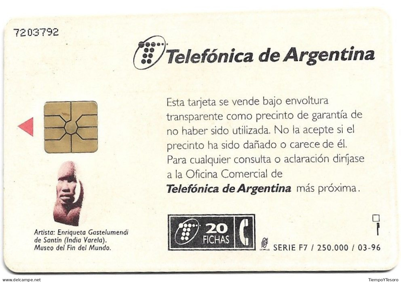 Phonecard - Argentina, Tierra Del Fuego, Telefónica, N°1076 - Argentinien