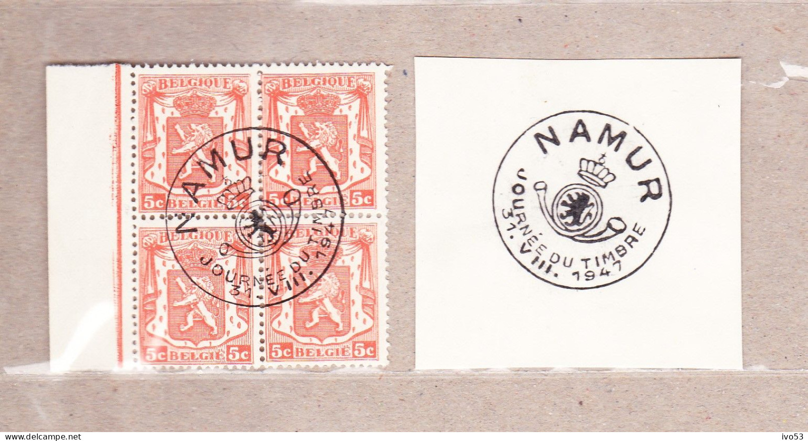 1935 Nr 419** Met Dagstempel,blokje Van 4, "Klein Staatswapen". - 1935-1949 Piccolo Sigillo Dello Stato