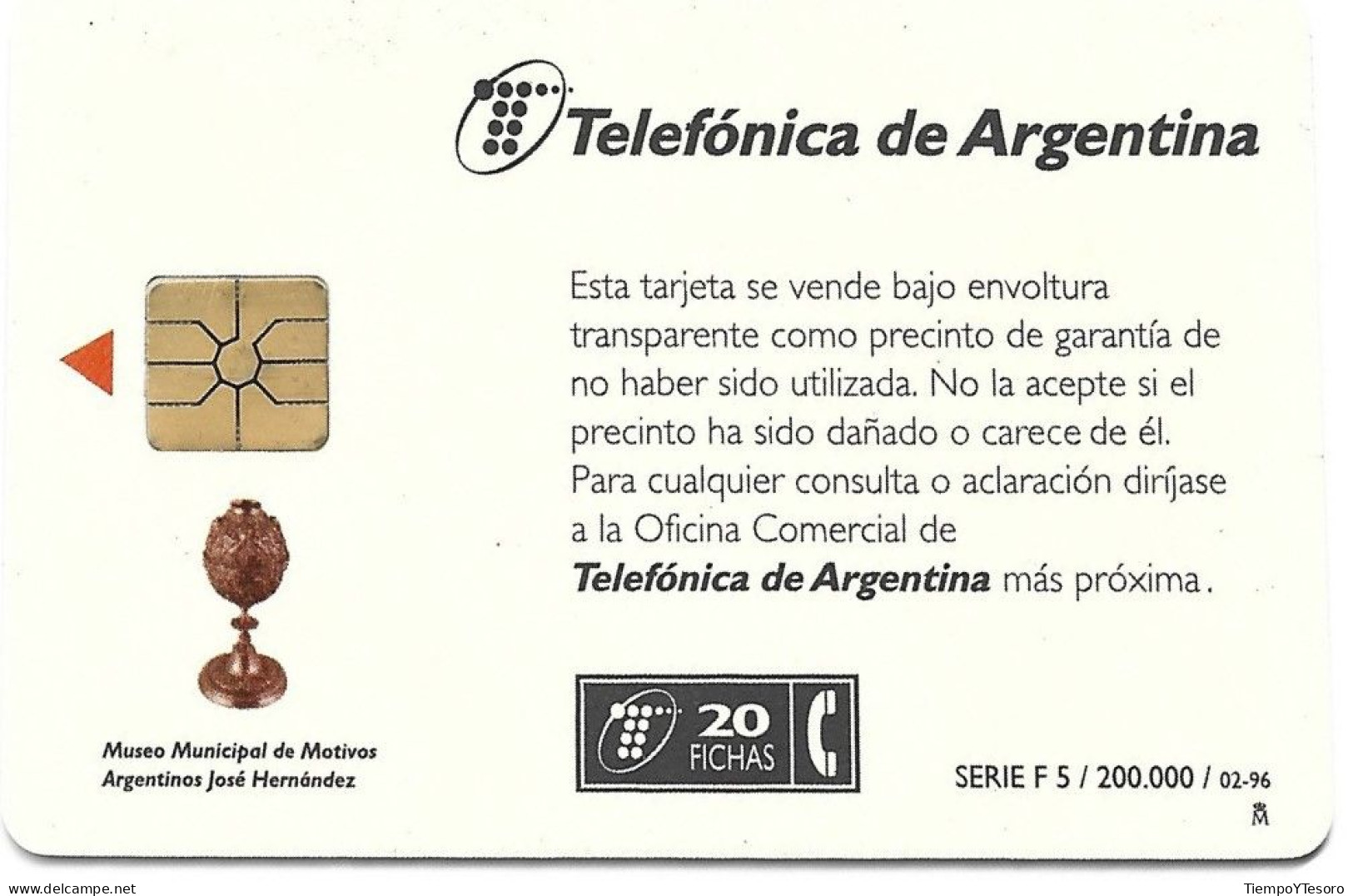 Phonecard - Argentina, Buenos Aires, Telefónica, N°1077 - Argentinië