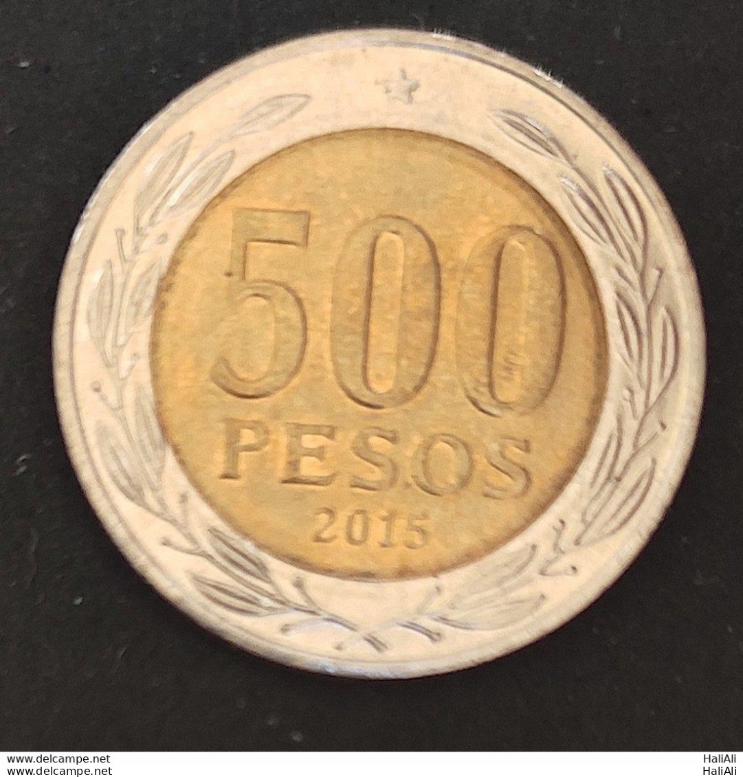 Chile Coin Moeda Chile 2015 500 Pesos 1 - Chile