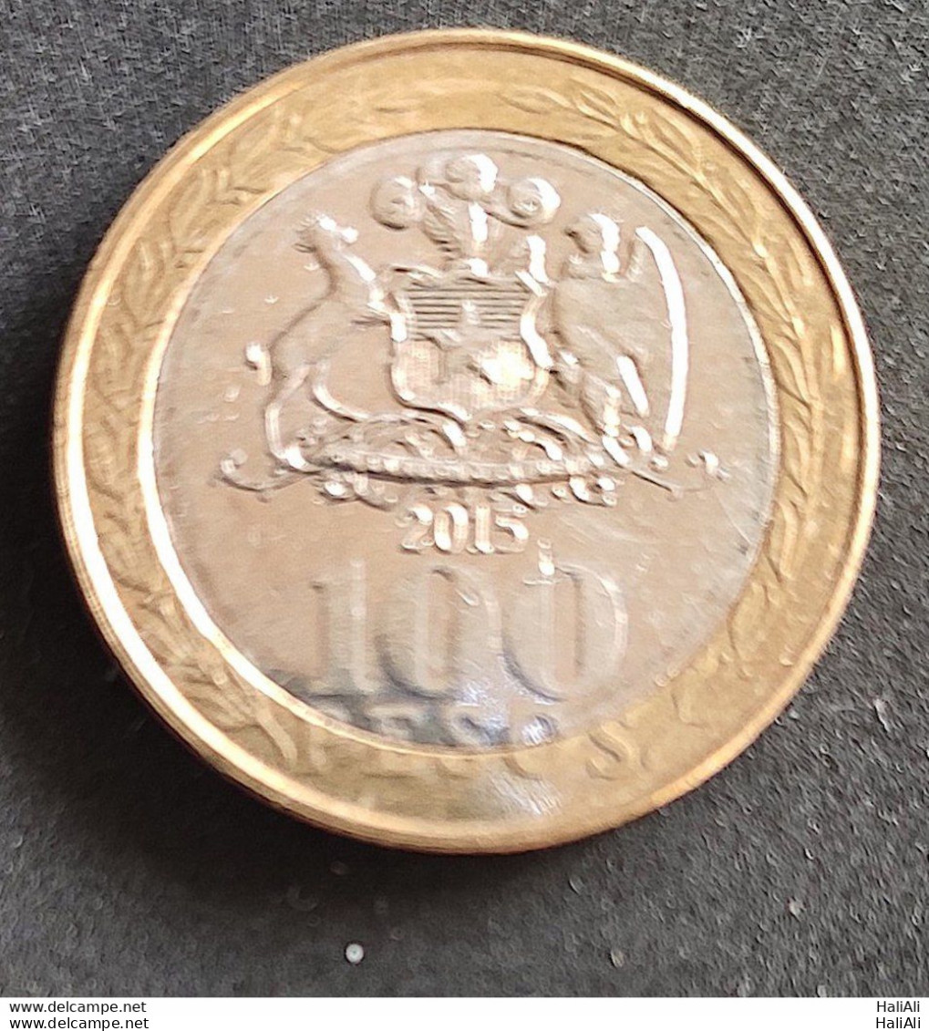Chile Coin Moeda Chile 2015 100 Pesos 1 - Chile