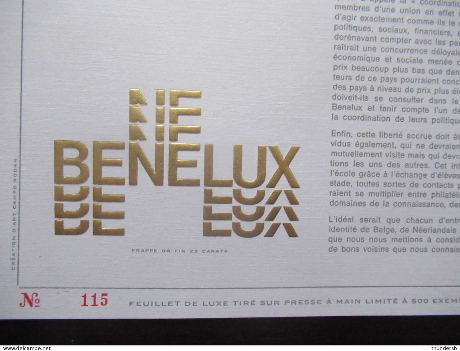 1723 'Benelux' - Luxe Kunstblad Genummerd - Documenti Commemorativi