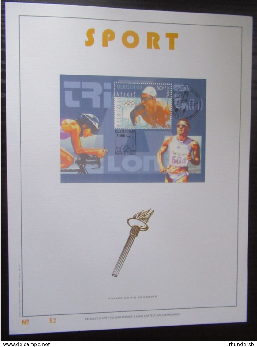 BL88 'Olympische Spelen' - Luxe Kunstblad Genummerd - Documents Commémoratifs