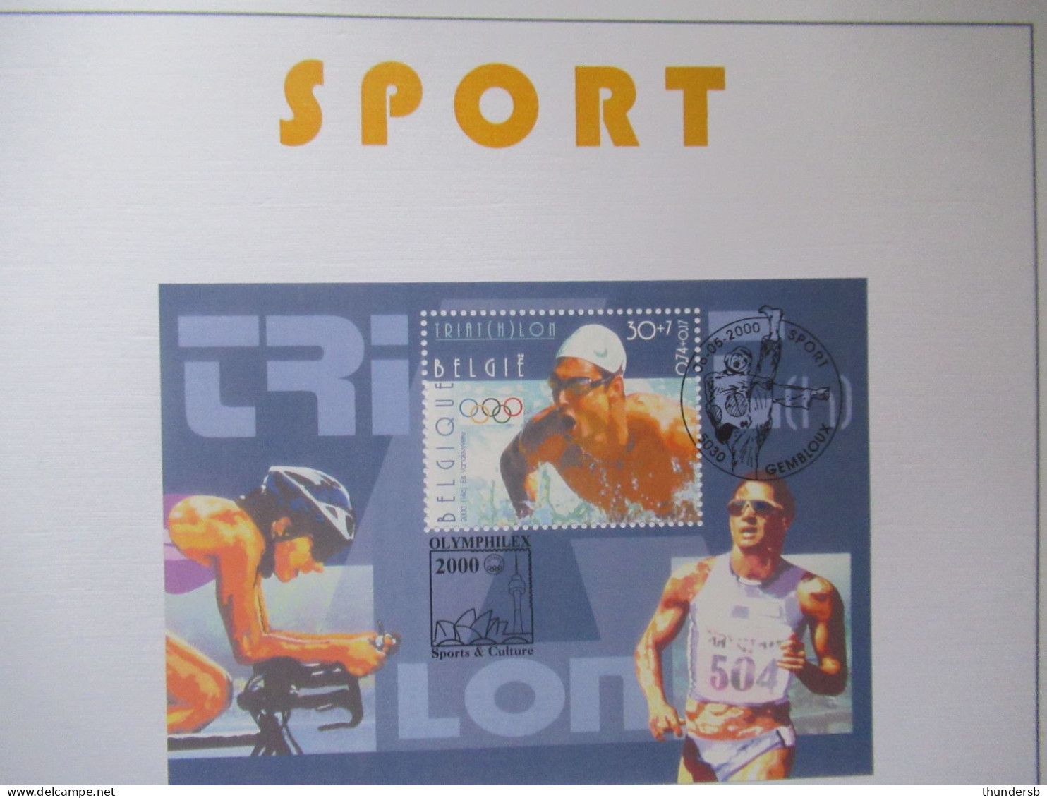 BL88 'Olympische Spelen' - Luxe Kunstblad Genummerd - Gedenkdokumente