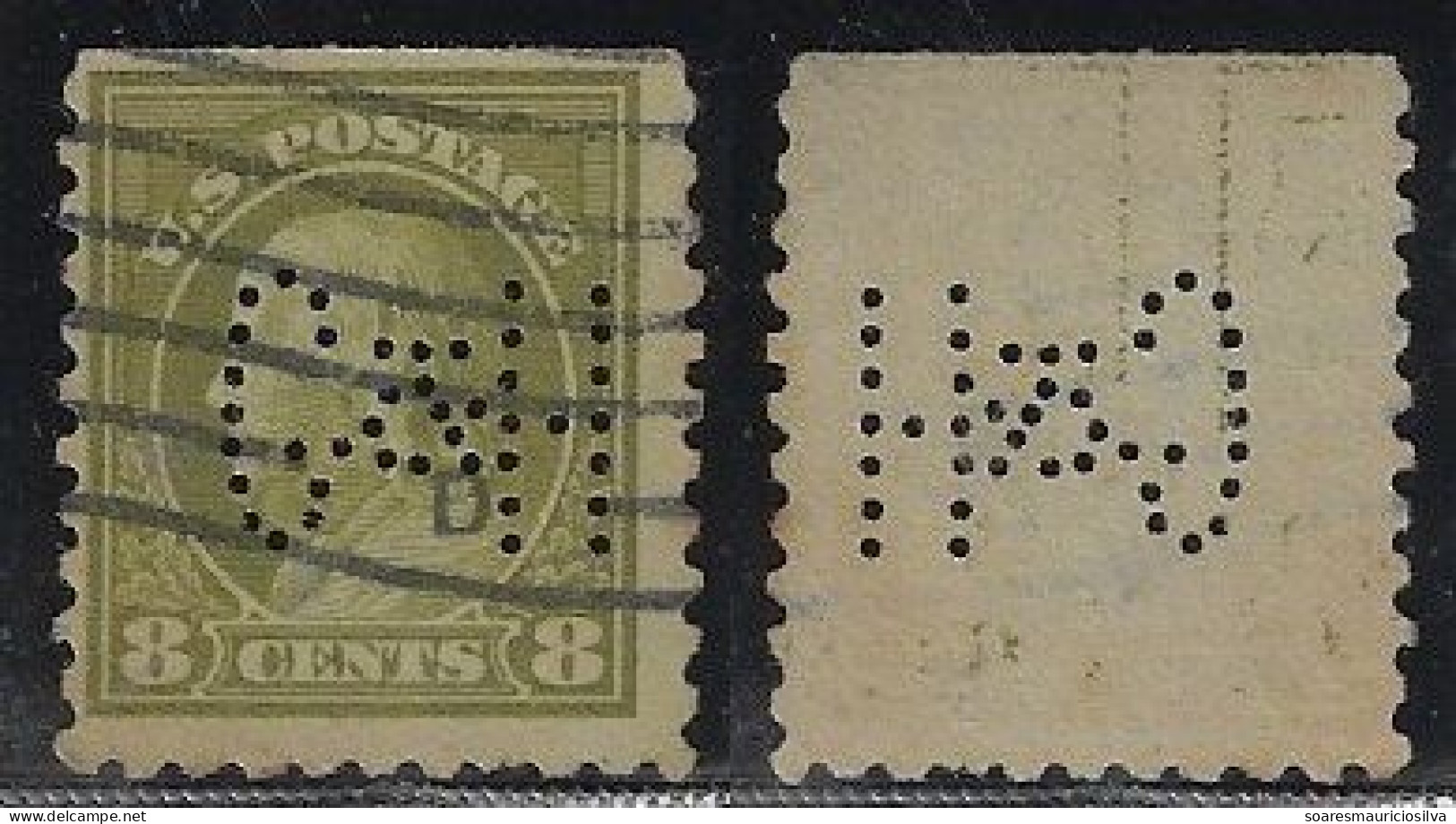 USA United States 1908/1918 Stamp With Perfin G&H By Gerhard And Hey From Chicago Lochung Perfore - Perforés