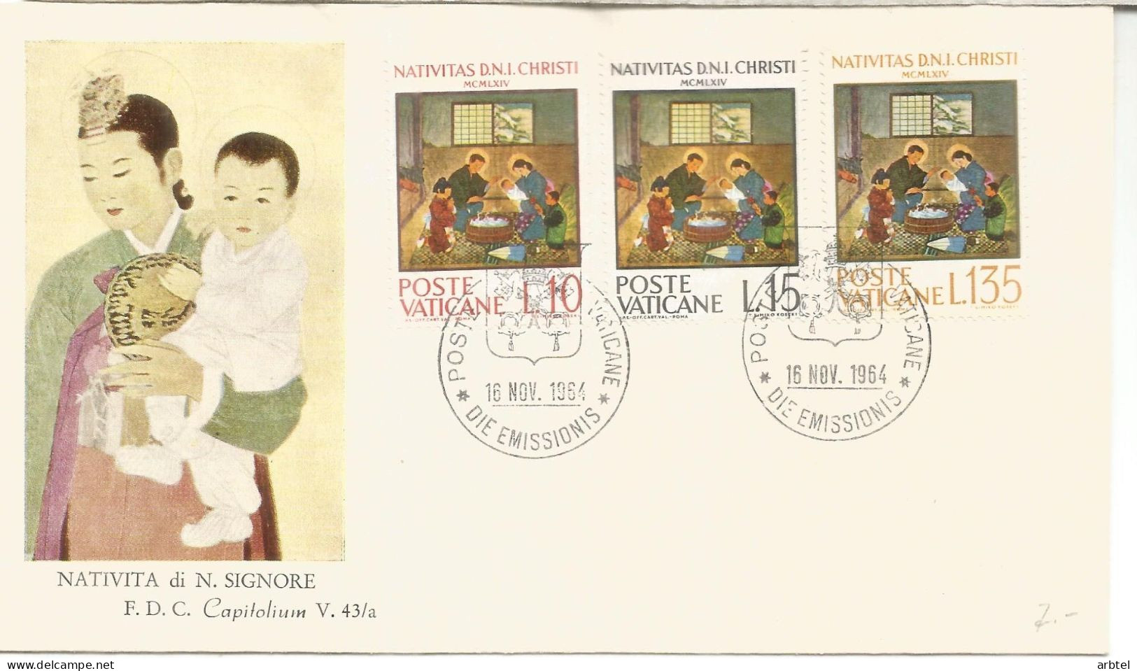 VATICANO 1964 NAVIDAD CHRISTMAS JAPON - Brieven En Documenten