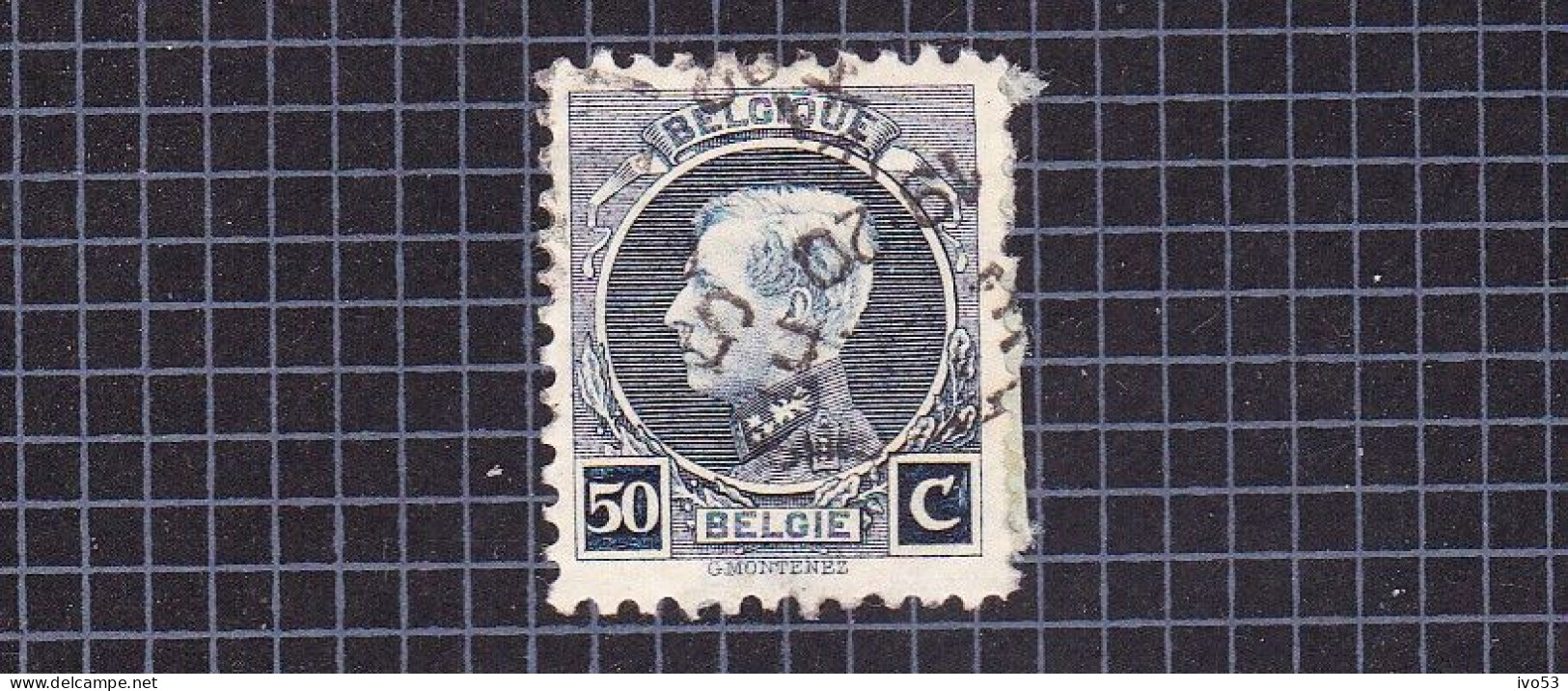 1922 Nr 211B: GestempeldT:11 X 11 1/2.Koning Albert I.Montenez,OBP:7,5 Euro. - 1921-1925 Small Montenez