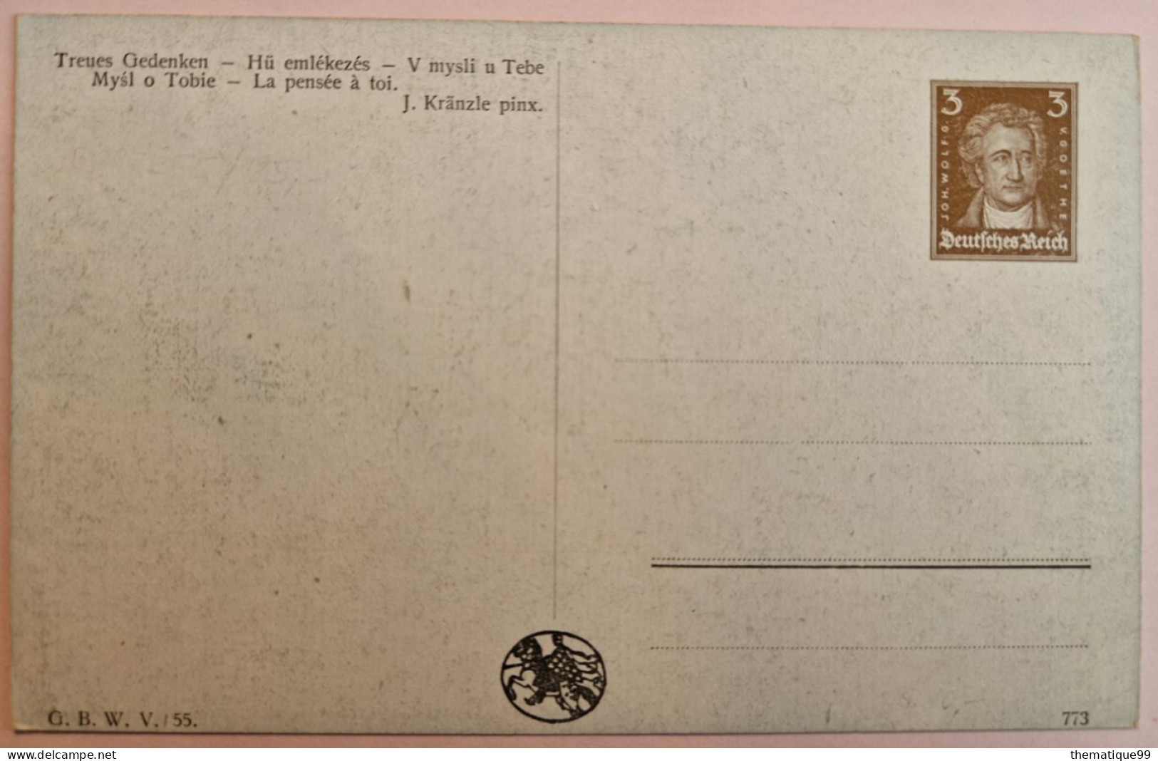 Entier Postal Timbré Sur Commande D'Allemagne, Joueuse De Mandoline, "la Pensée à Toi" - Musique