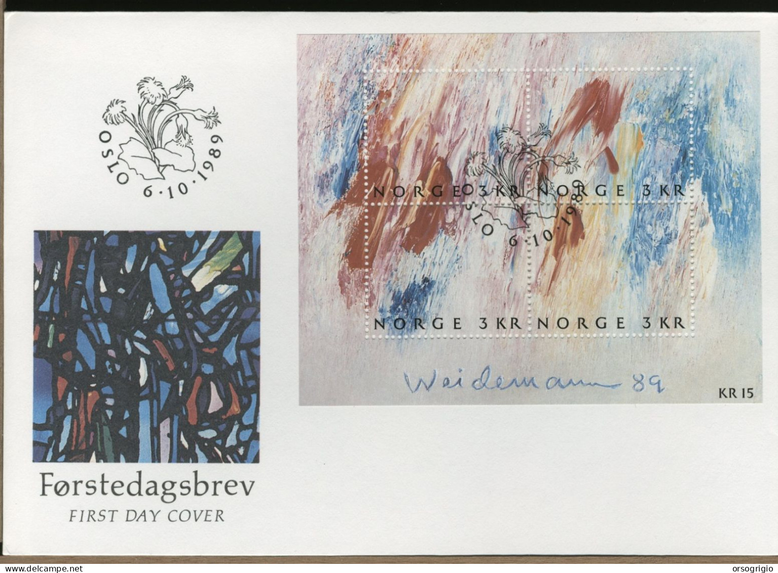 NORVEGIA - NORGE - FDC 1989 - FDC