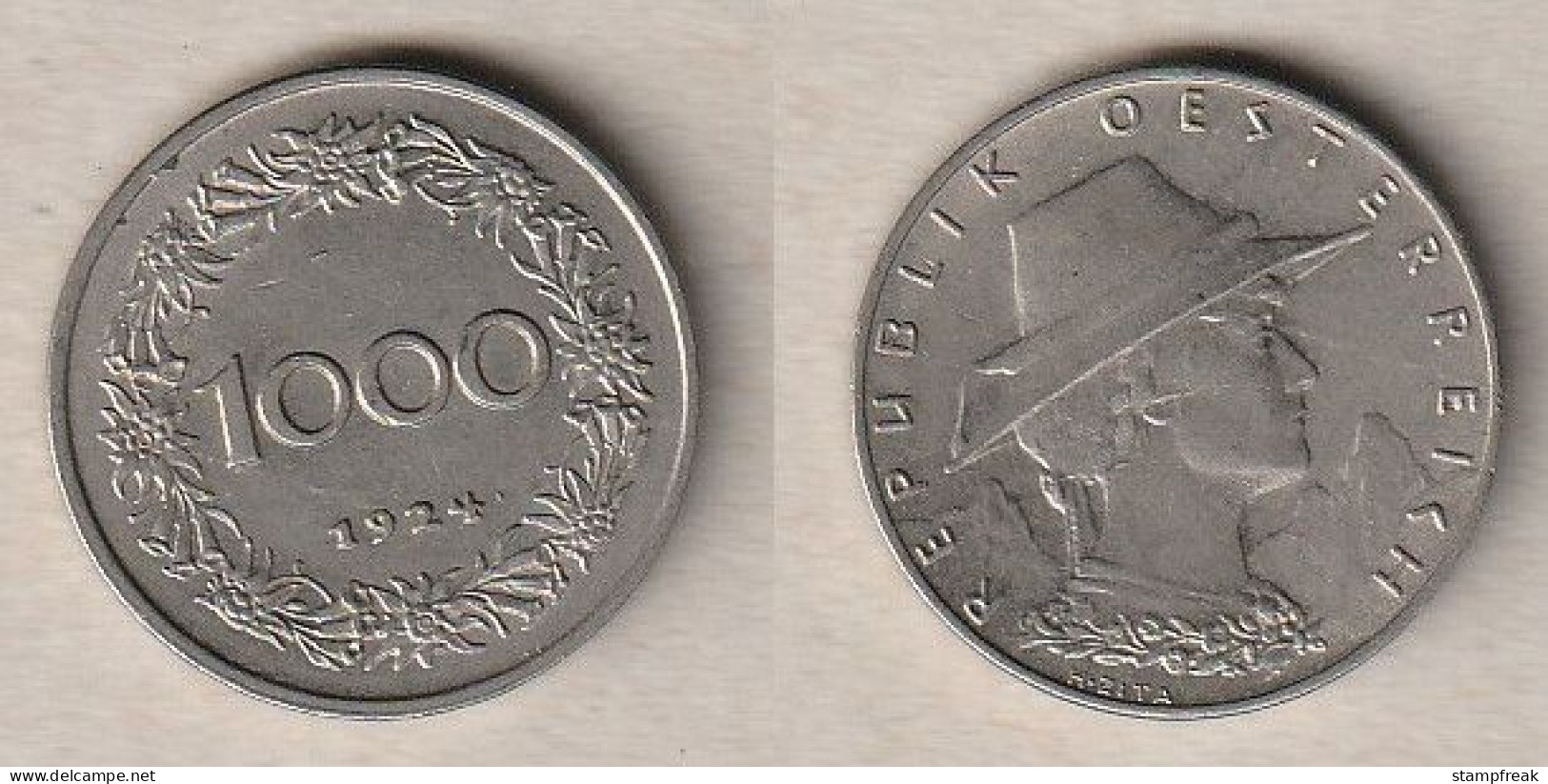 02213) Österreich, 1000 Kronen 1924 - Autriche