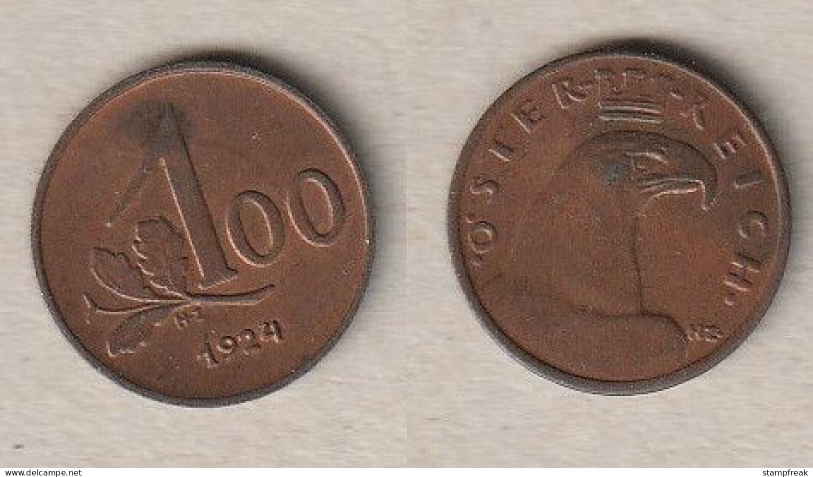 02223) Österreich, 100 Kronen 1924 - Autriche
