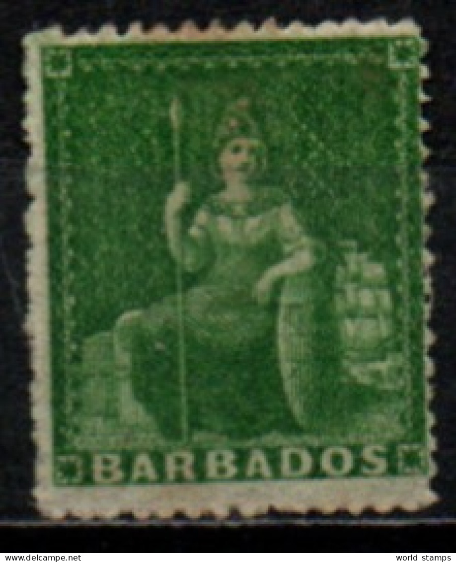 BARBADE 1861 SANS GOMME - Barbados (...-1966)