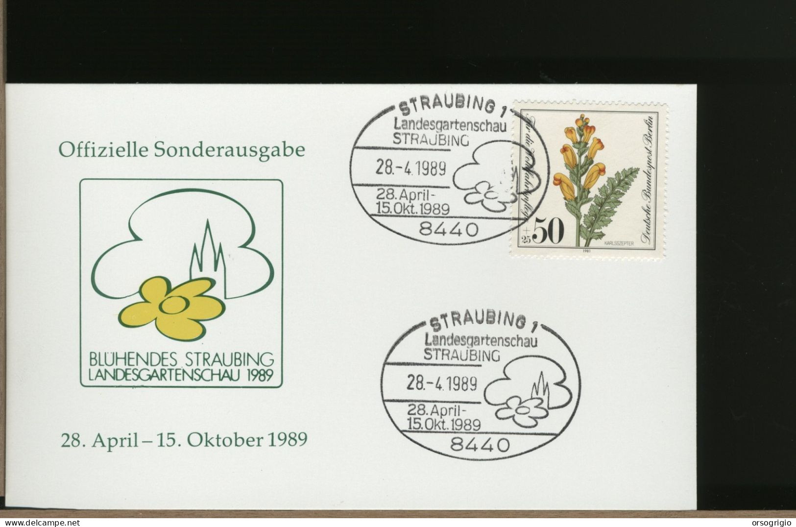 GERMANY - DEUTSCHE - FDC 1989 -  STRAUBING - 1981-1990