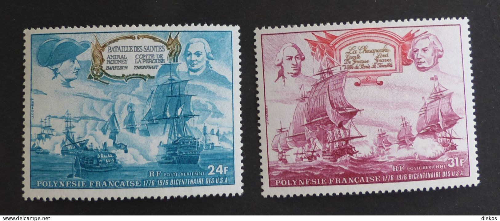French Polinesie 1976   Mi#210 -11      Postfrisch **  MNH  #6438 - Unused Stamps