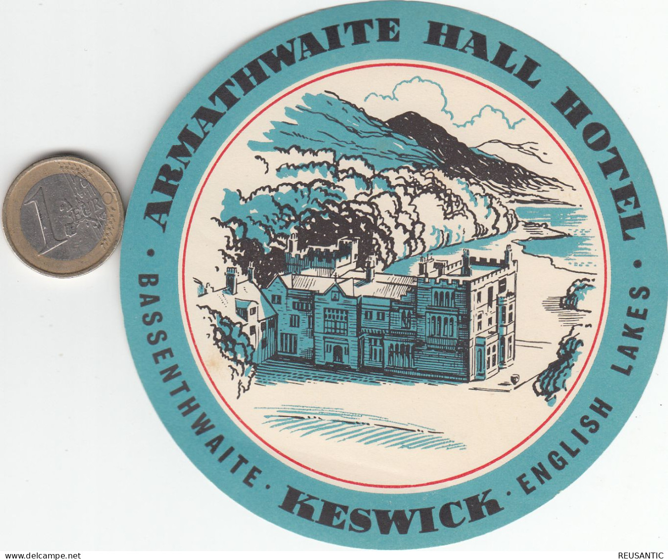 ETIQUETA - STICKER - LUGGAGE LABEL  GREAT BRITAIN - ARMATWAITE HALL HOTEL - KESWICK - Etiquettes D'hotels