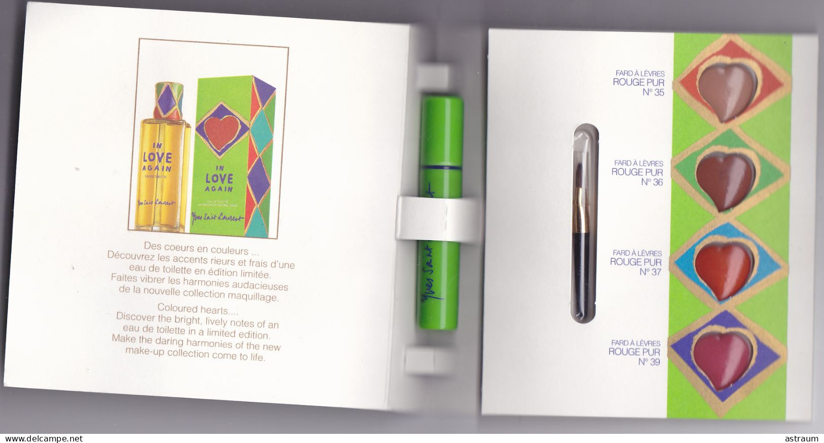 Miniature + Necessaire De Maquillage Complet Vintage Parfum - Yves St Laurent - In Love Again -description Ci Dessous - Miniatures Womens' Fragrances (in Box)