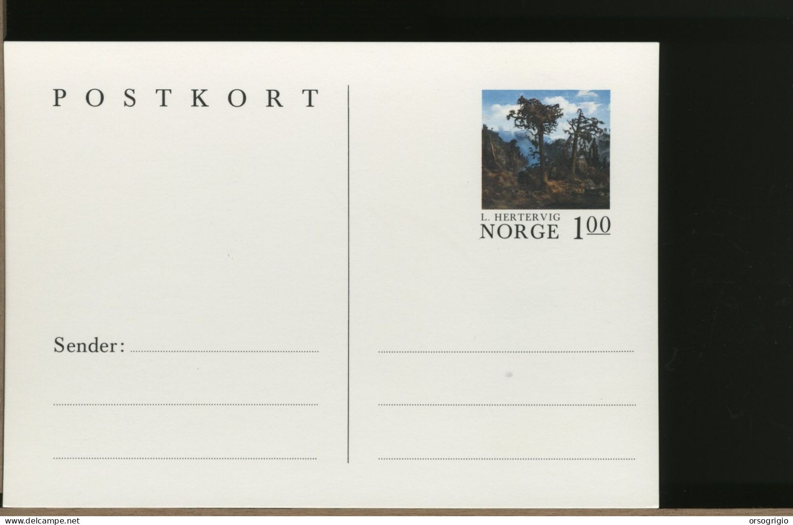 NORVEGIA - NORGE - CARTOLINA INTERO POSTALE  -   POSTKORT - Enteros Postales