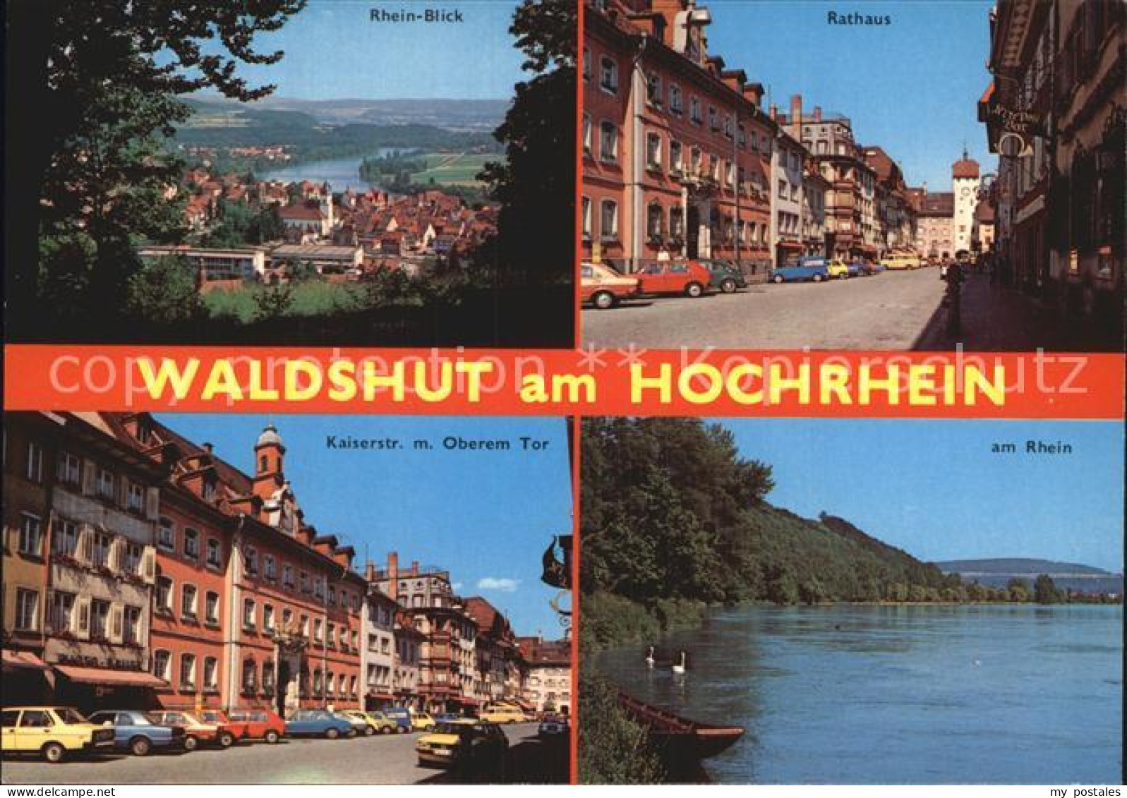 72566108 Waldshut-Tiengen Rheinblick Rathaus Kaiserstrasse Rheinpartie Waldshut  - Waldshut-Tiengen