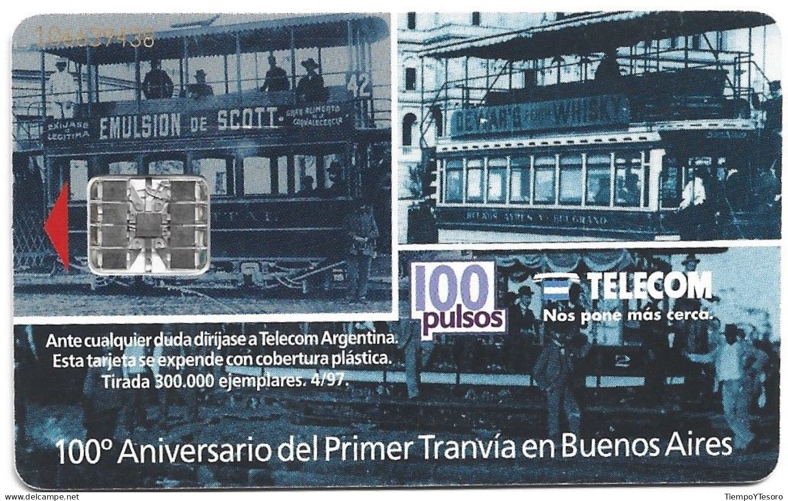 Phonecard - Argentina, First Tram, Telecom, N°1097 - Argentina