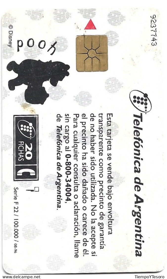 Phonecard - Argentina, Eeyore, Telefónica, N°1101 - Argentinië