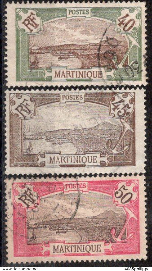 Martinique Timbres-poste N°71 à 73 Oblitérés TB Cote : 3€00 - Gebraucht
