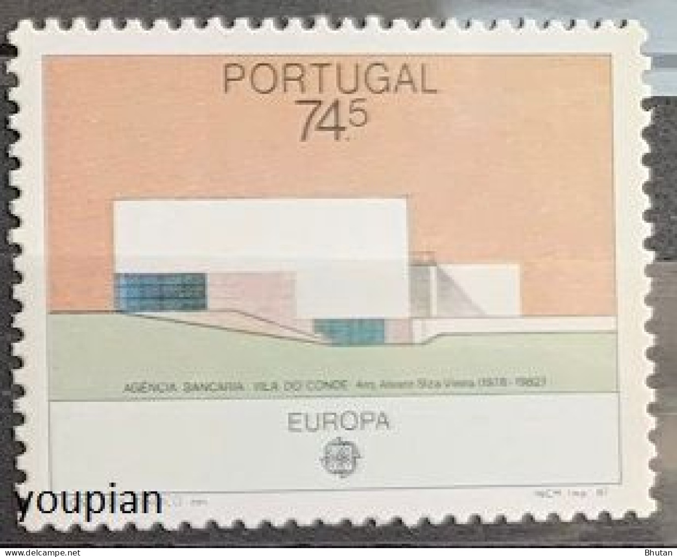 Portugal 1987, Europa - Modern Architecture, MNH Single Stamp - Neufs