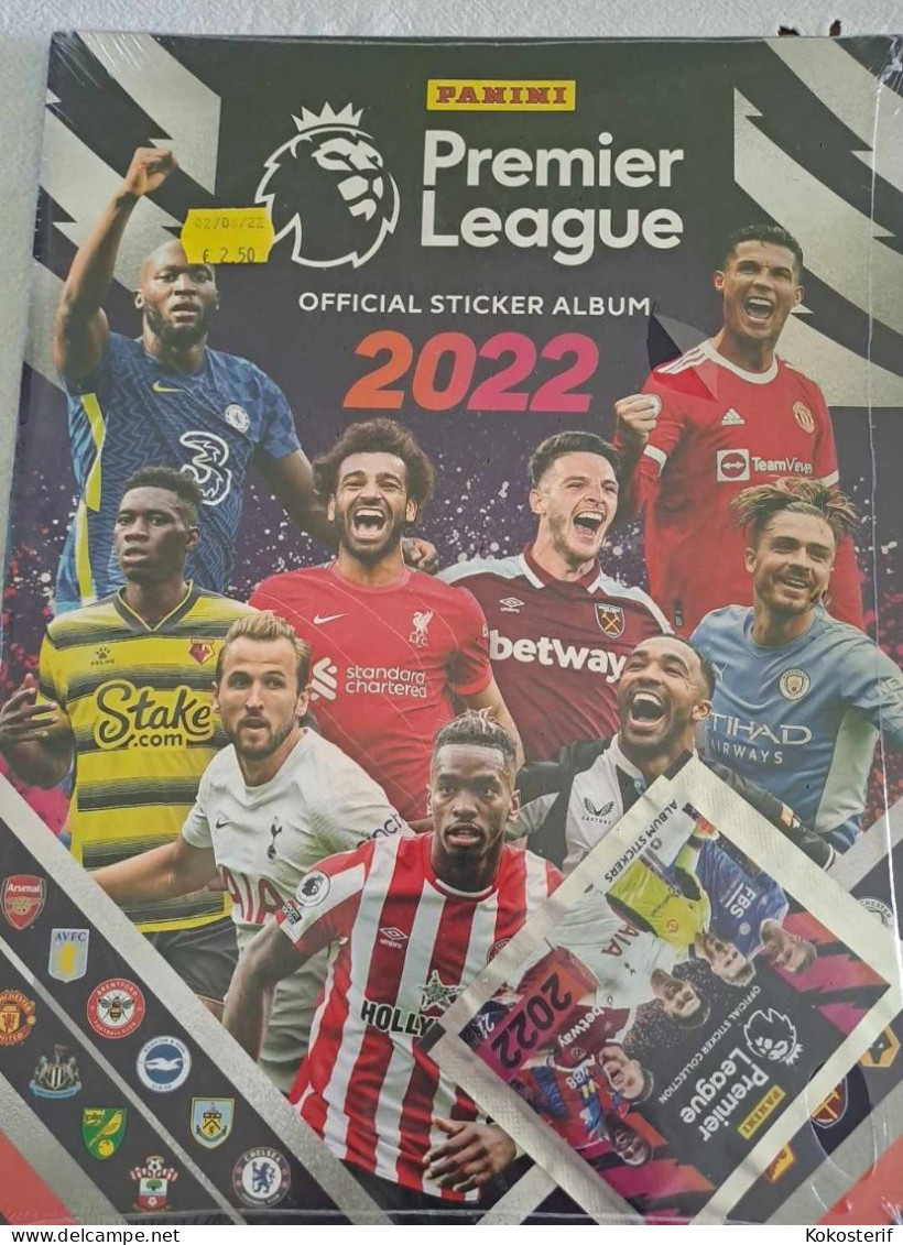 Panini Premier League 2022 Starter Pack (1 Empty Album + 1 Sealed Pack) + COMPLETE STICKER SET ΜΙΝΤ 636 Stickers - Sonstige & Ohne Zuordnung