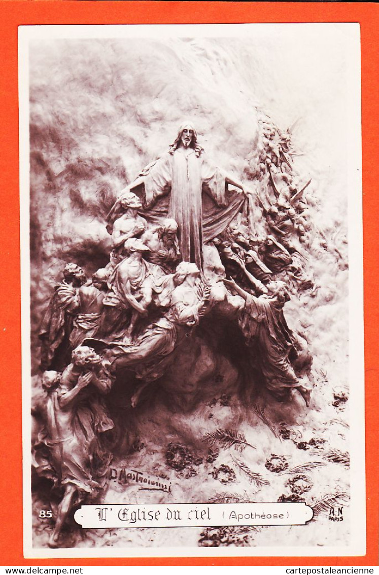 31668 / Eglise CIEL APOTHEOSE Sculptographie DOMENICO MASTROIANNI (1876-1962)  Photo-Bromure 1910s NOYER Vie CHRIST 85 - Mastroianni