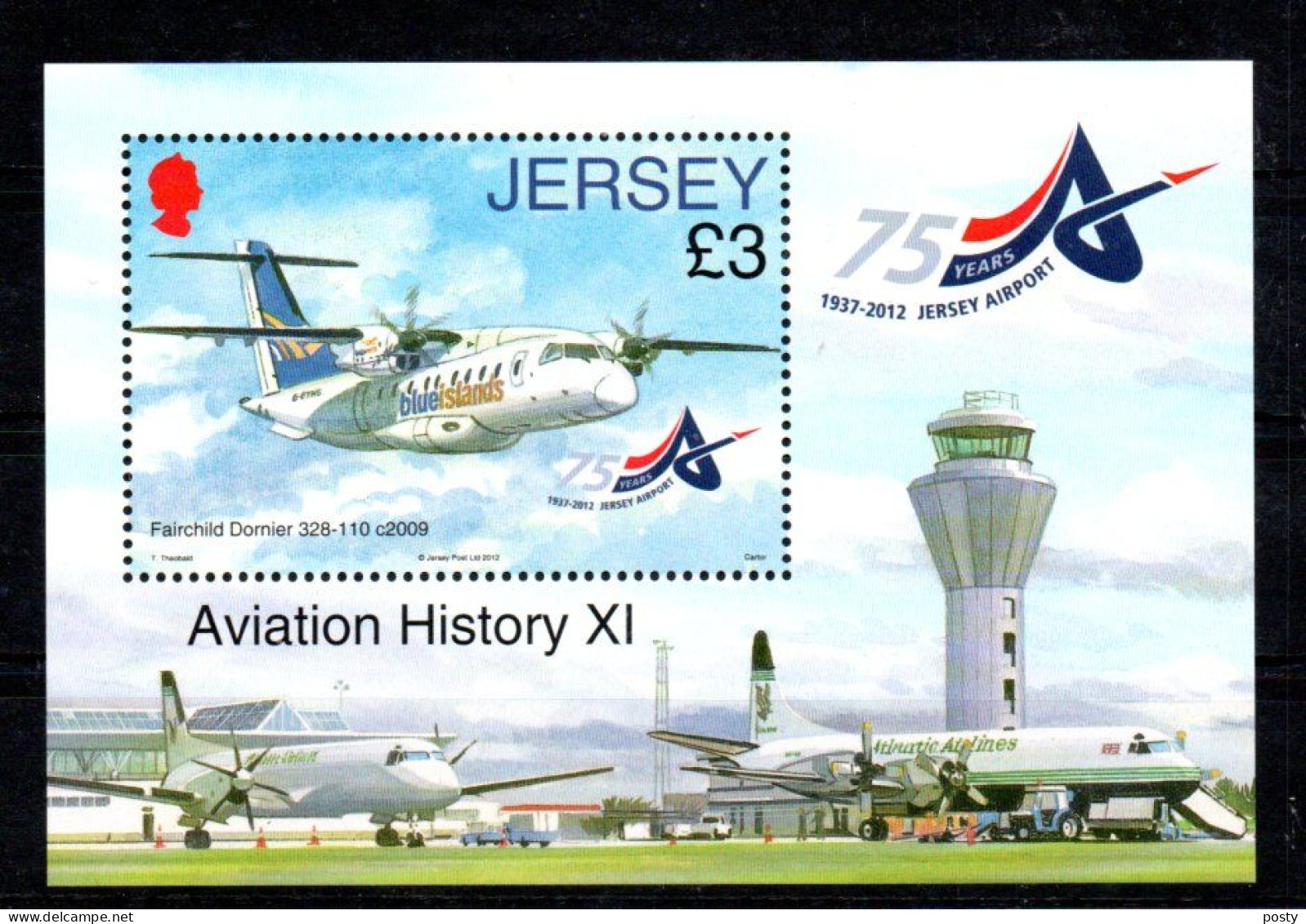 JERSEY - 2012 - M/S - B/F - AVIATION HISTORY - HISTOIRE DE L'AVIATION - JERSEY AIRPORT - AEROPORT DE JERSEY - DORNIER - - Jersey