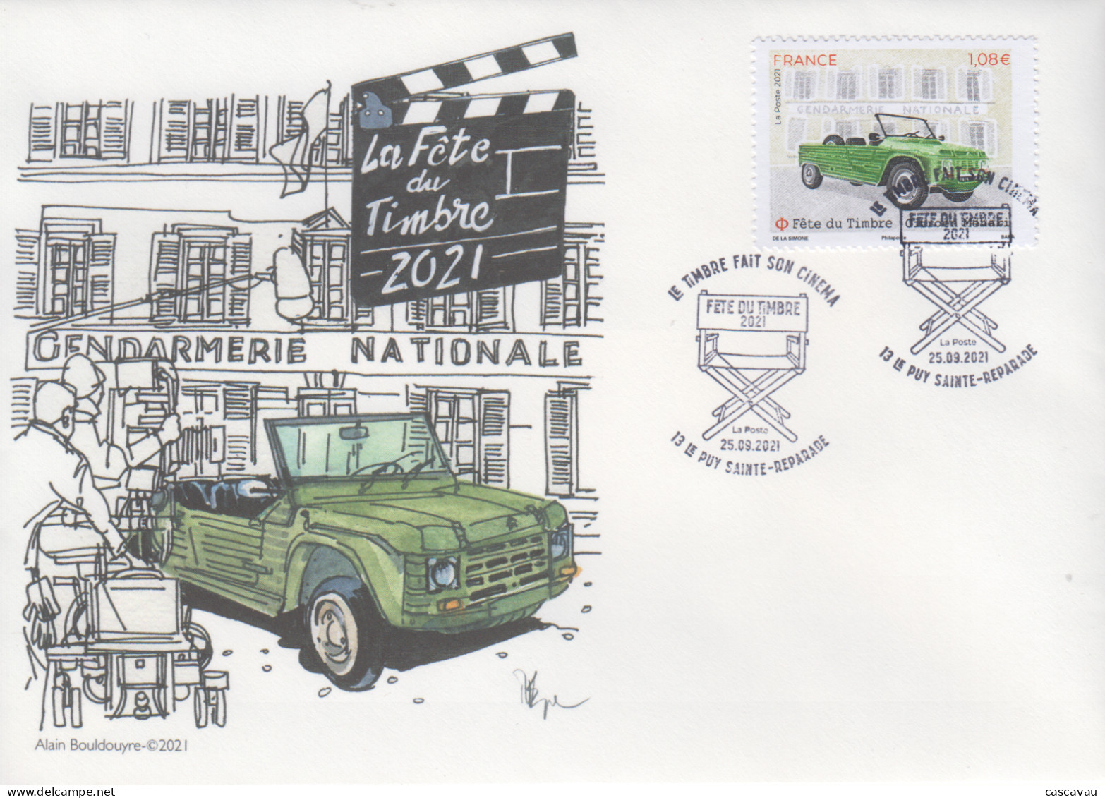 Enveloppe  FDC  1er   Jour    FRANCE    Fête  Du  Timbre    LE  PUY   SAINTE  REPARADE   (13)    2021 - 2020-…