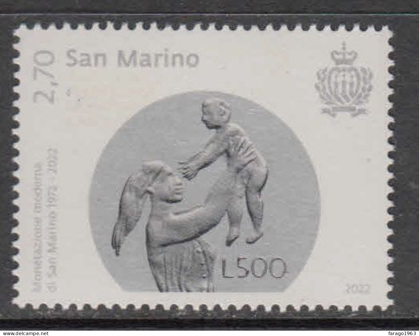 2022 San Marino Coins Monnaie Money Complete Set Of 1 MNH @ BELOW FACE VALUE - Neufs