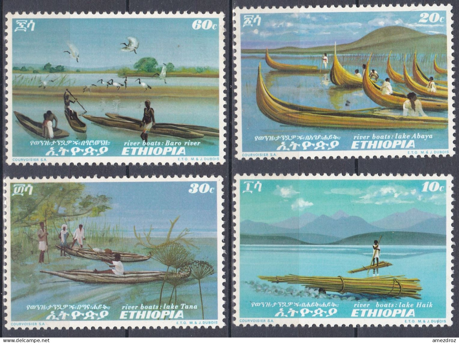 Ethiopie 1972 Scott 613-16 NH * Artisanat Fluvial éthiopien   (K14) - Etiopia