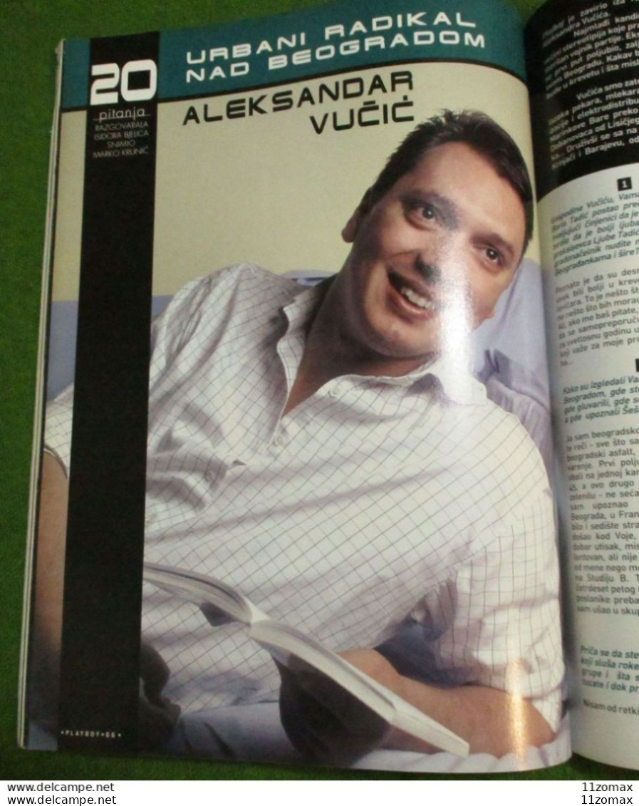 Aleksandar Vučić Interview PLAYBOY SERBIA 2004 By Isidora Bjelica 20 Intimate Questions - Srbija   RARE - Slavische Talen