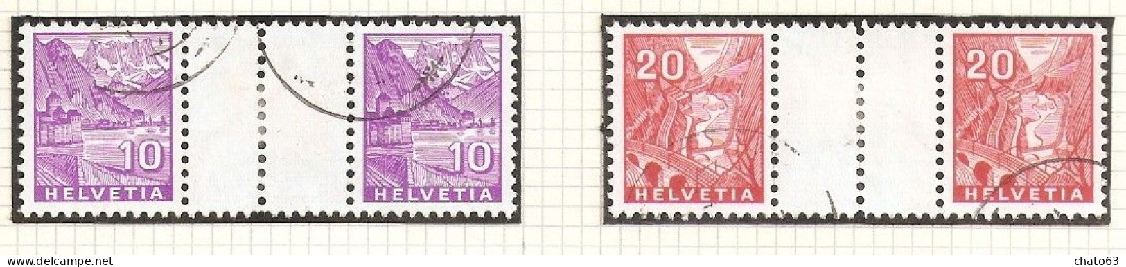 SUIZA.1934 . PARES CON PUENTE Y PERFORACIÓN VERTICAL. - Tete Beche