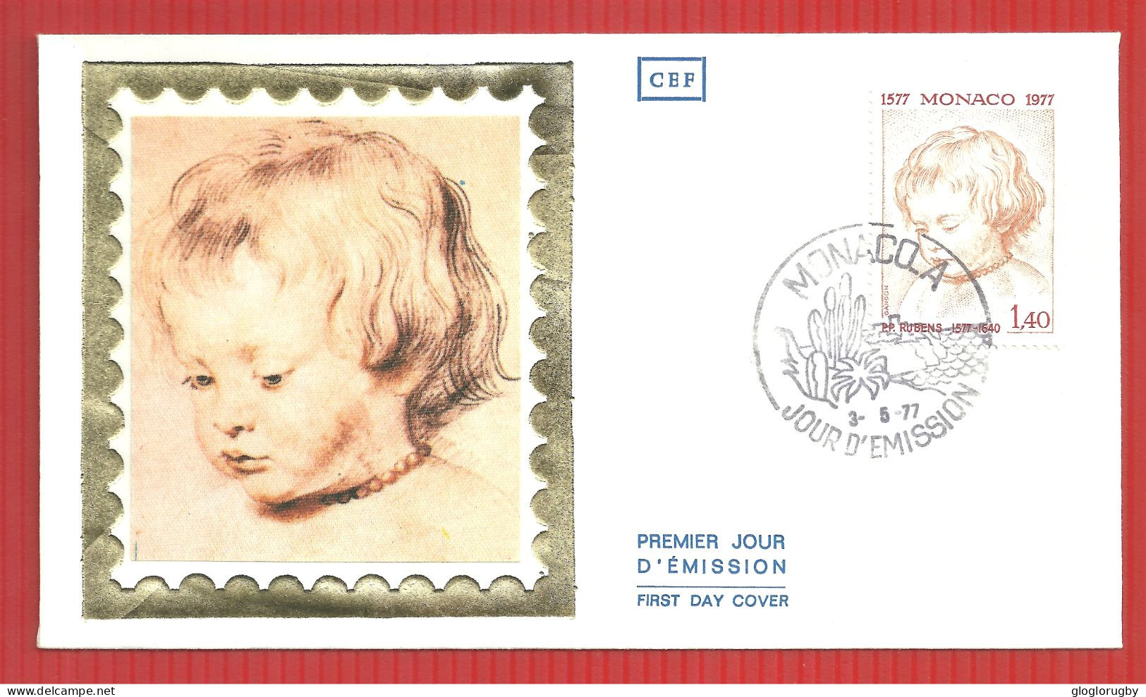 FDC ENVELOPPE PREMIER JOUR  MONACO  RUBENS  3 8 1977 - Rubens