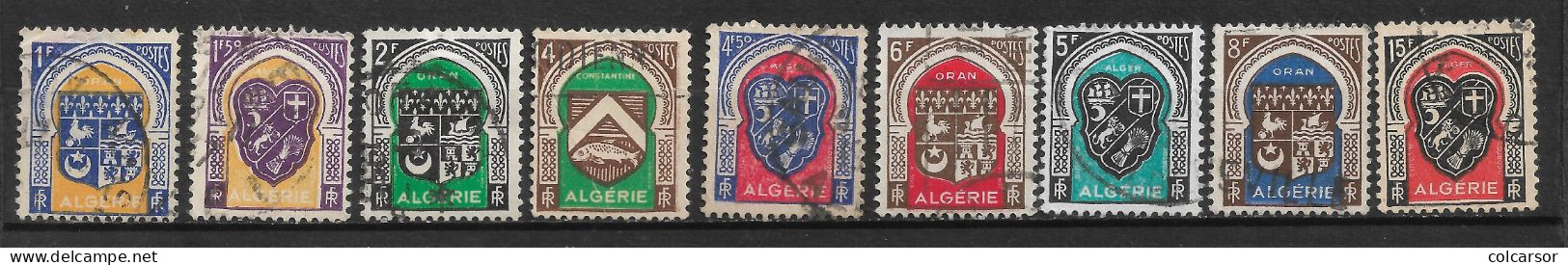 ALGÉRIE   N° 256/271 " ARMOIRIES - Used Stamps