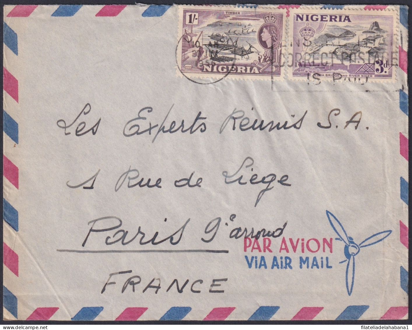 F-EX48613 NIGERIA 1958 TIMBER TRADITIONAL CANOES SHIP TO FRANCE.  - Nigeria (1961-...)