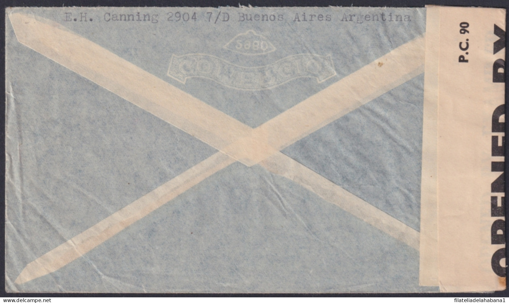 F-EX48667 ARGENTINA 1942 WWII CENSORSHIP COVER TO SWITZERLAND.  - Lettres & Documents