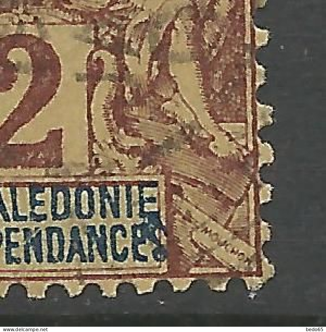 NOUVELLE-CALEDONIE N° 42 Variétée S De DEPENDANCES Renversée OBL / Used / RR - Neufs